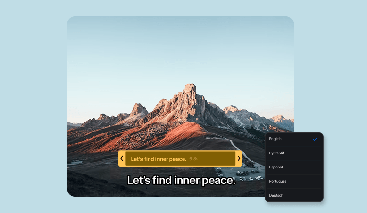 Caption Tools feature — list card thumbnail