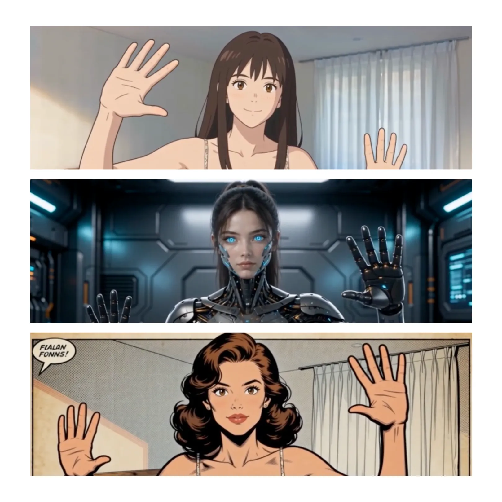 Three style sequence