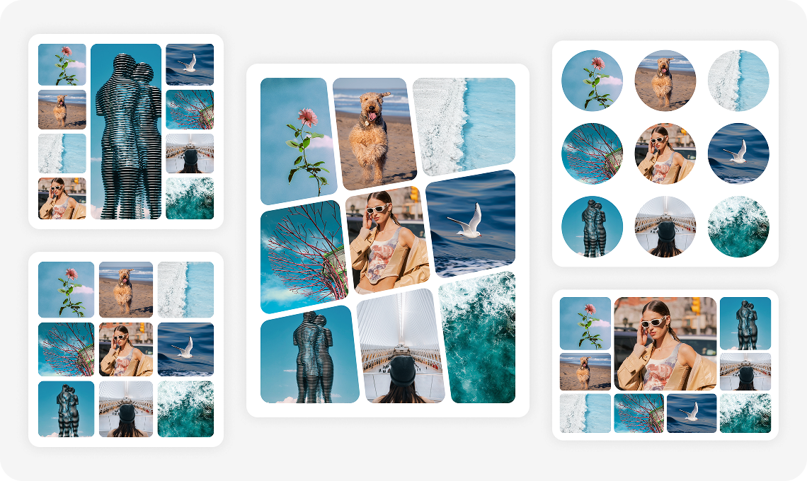 Illustration — ready-made collage layouts