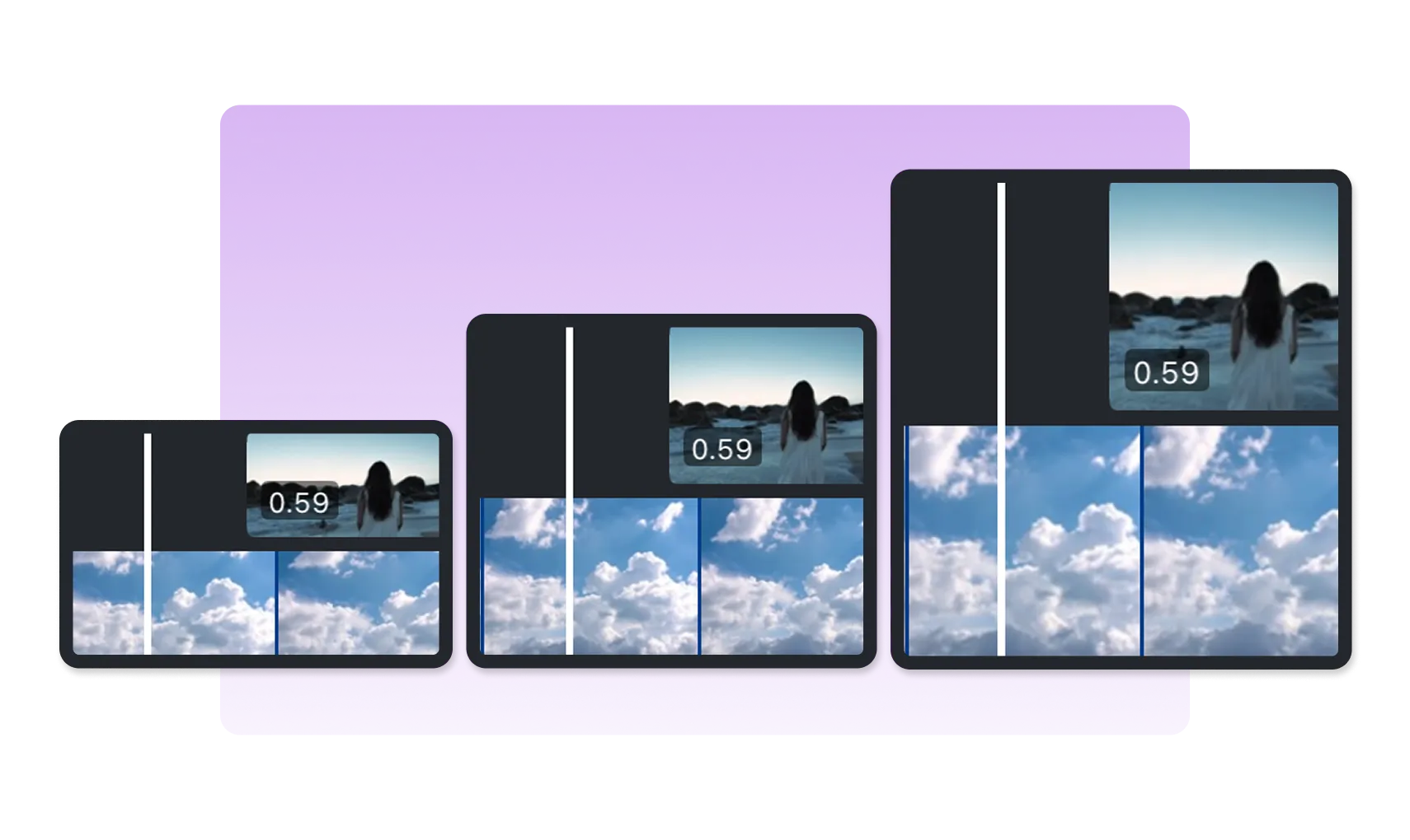 Overlay Track Height menu with Compact, Small, Medium, and Large options