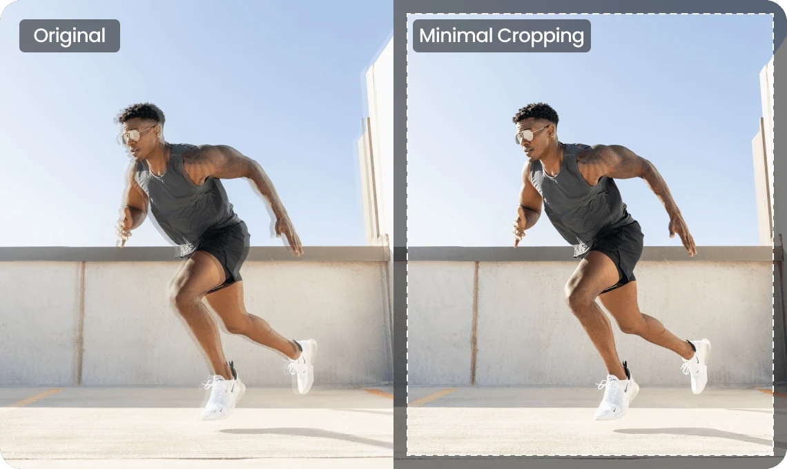 VN stabilization slider from minimal cropping to most stable