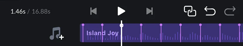 Confirm to apply beat points on the music track