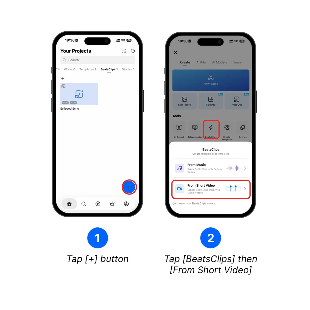 Select From Short Video in BeatsClips