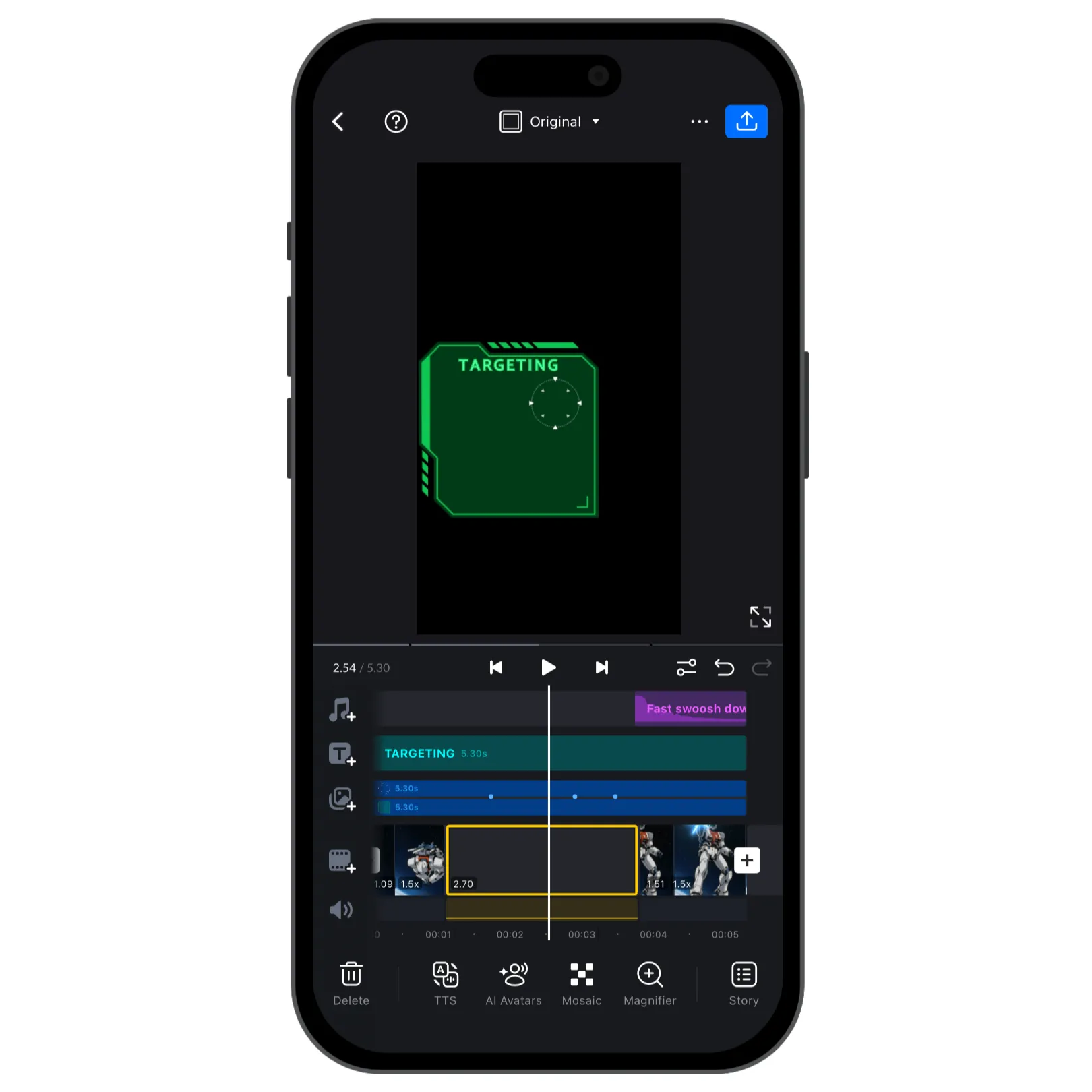 Main track Pro mode