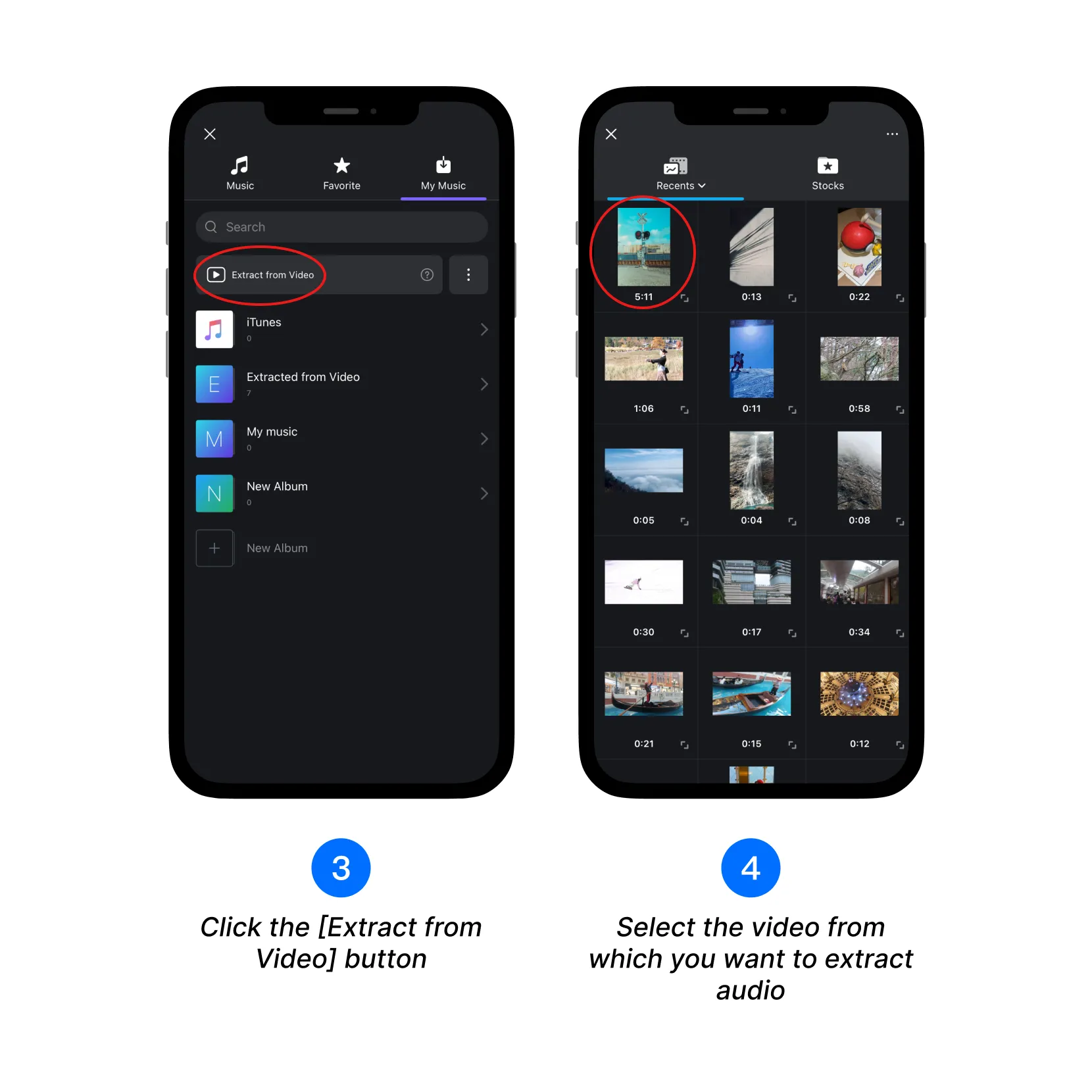 Enter folder and select file to import