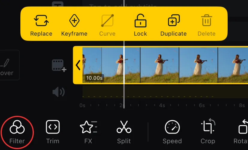 Timeline Overlay Context Menu