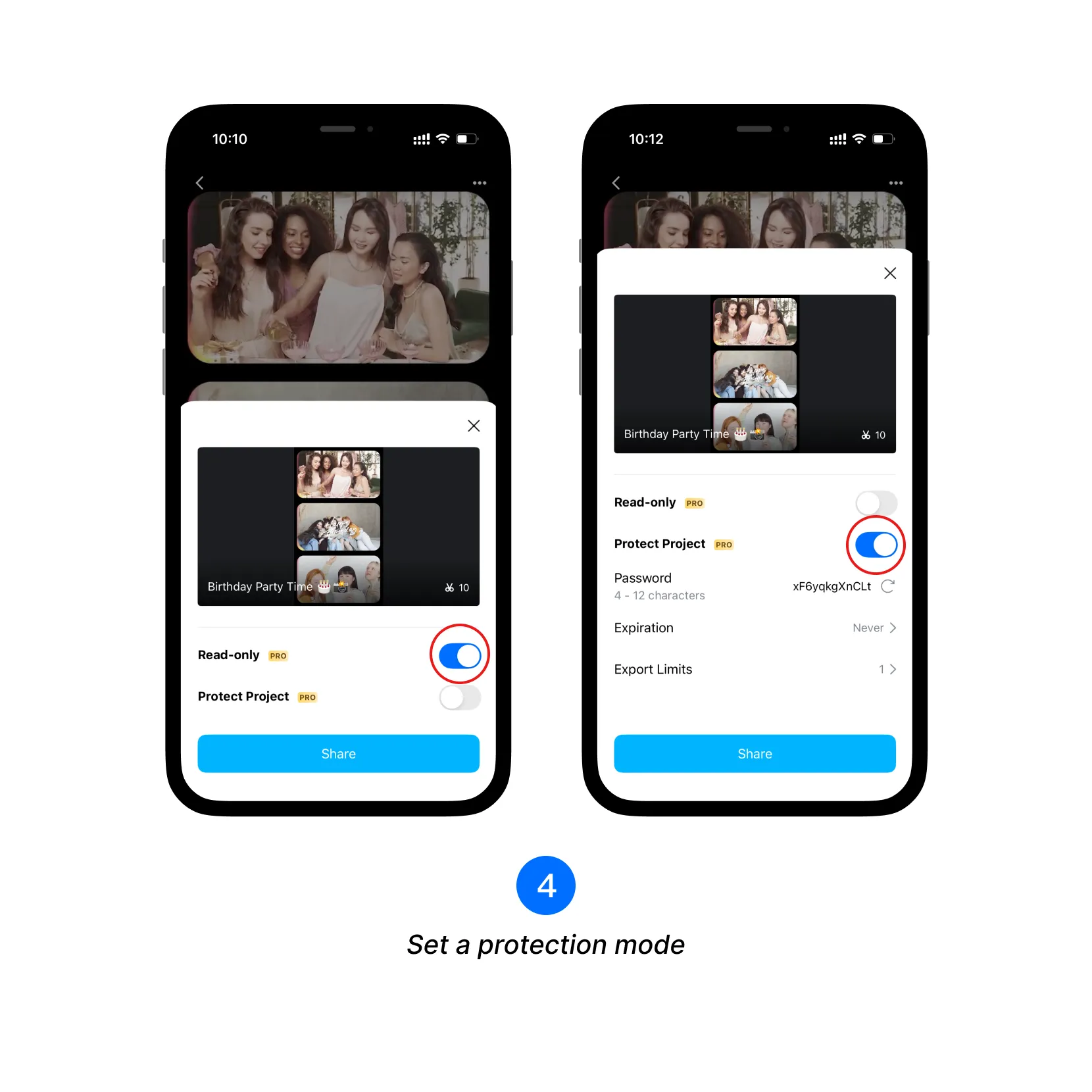 Template protection mode